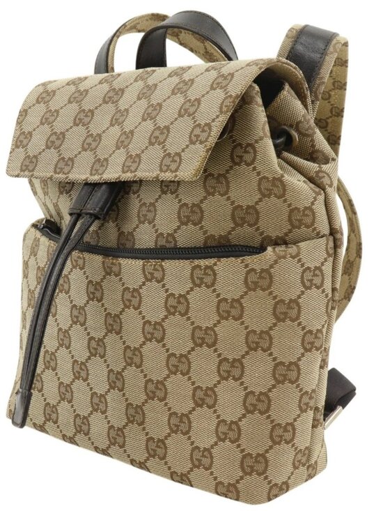 GUCCI Backpack Daypack 003.0242 Brown GG canvas Women main image 7